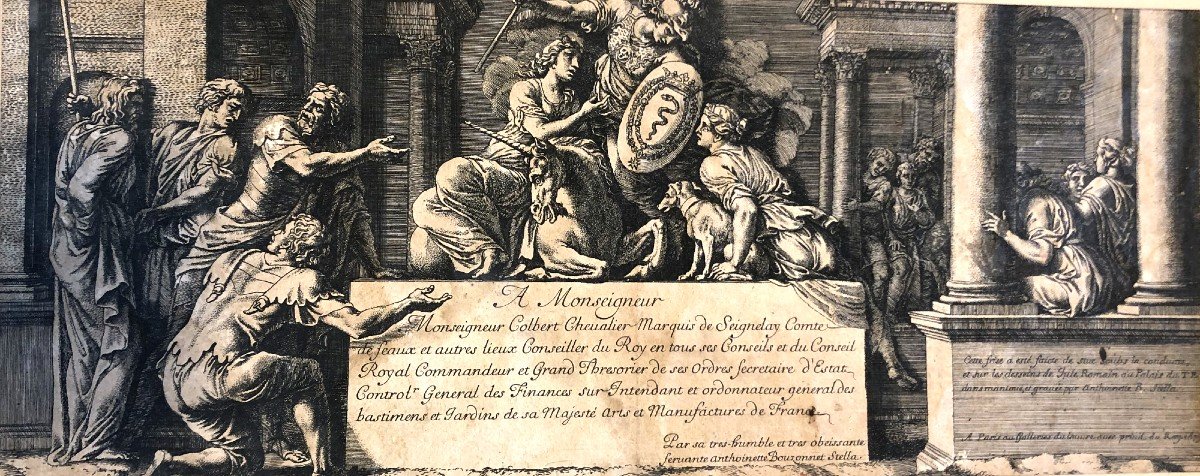 Paire de Gravures De l'Artiste Antoinette Bouzonnet Stella ( 1641-1676)-photo-2