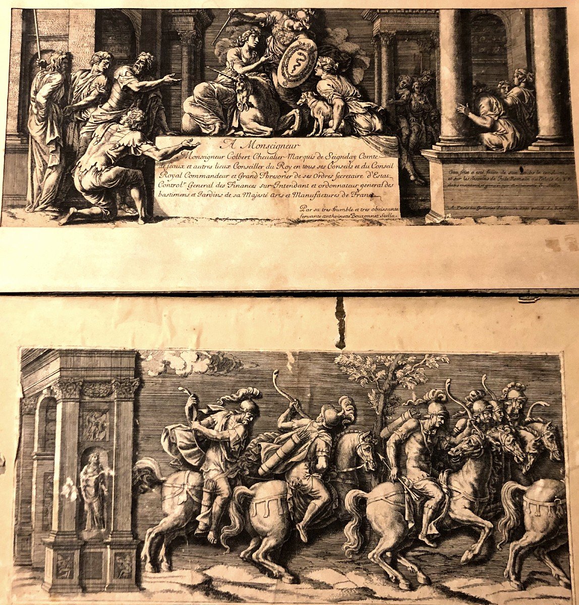 Pair Of Engravings By The Artist Antoinette Bouzonnet Stella ( 1641-1676)-photo-3