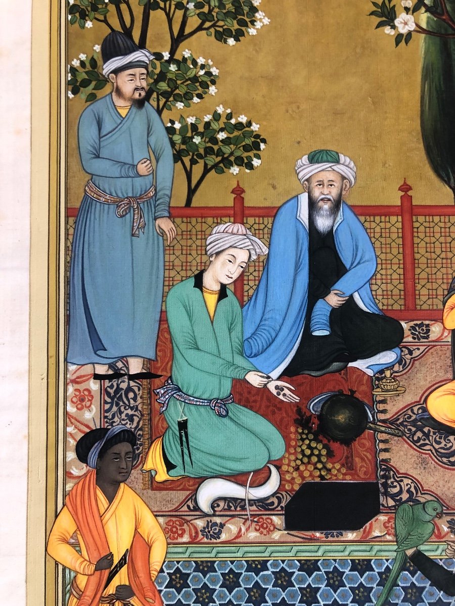 The Lady And The Banker Persian Painting XV Copy XX-photo-4