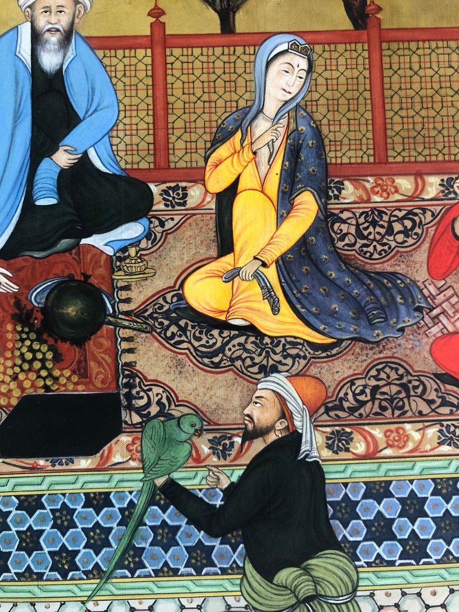 The Lady And The Banker Persian Painting XV Copy XX-photo-6