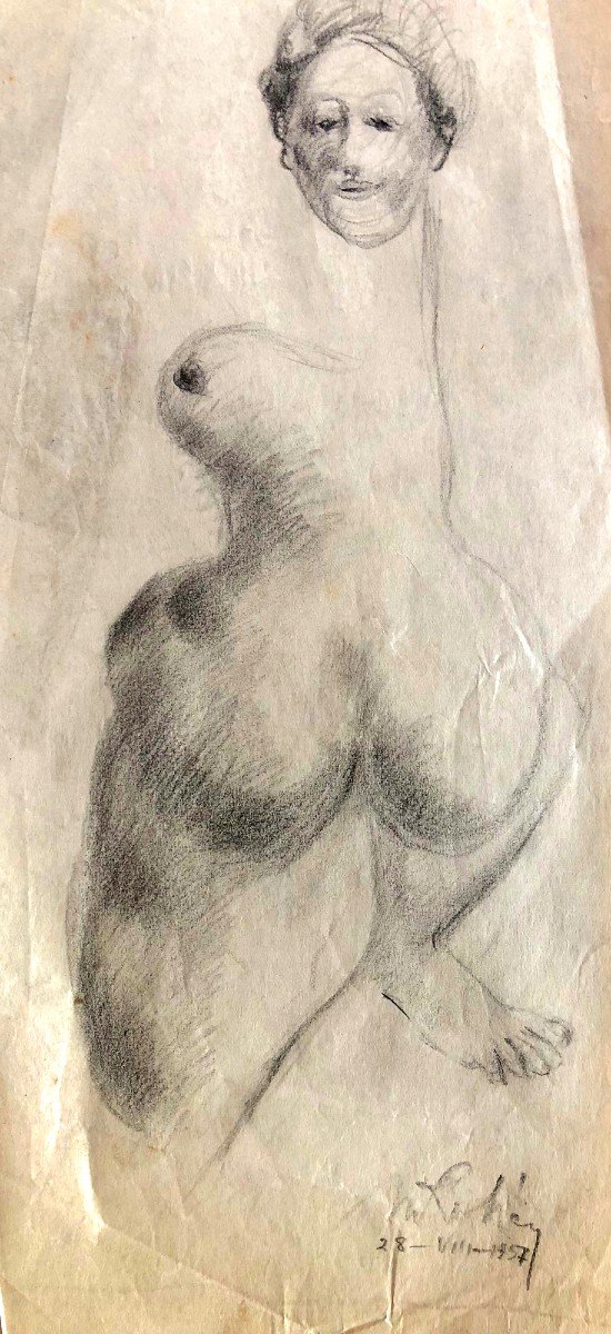 Surrealist Nude By Pikko Nikolitch 1957