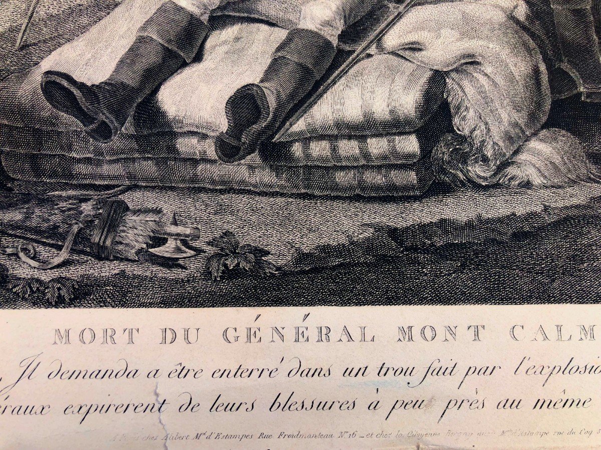 Gravure La Mort Du Général De Montcalm  Québec XIX-photo-1