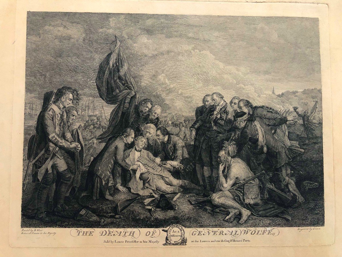 Death Of General Wolfe XIX Engraving Benjamin West-photo-4