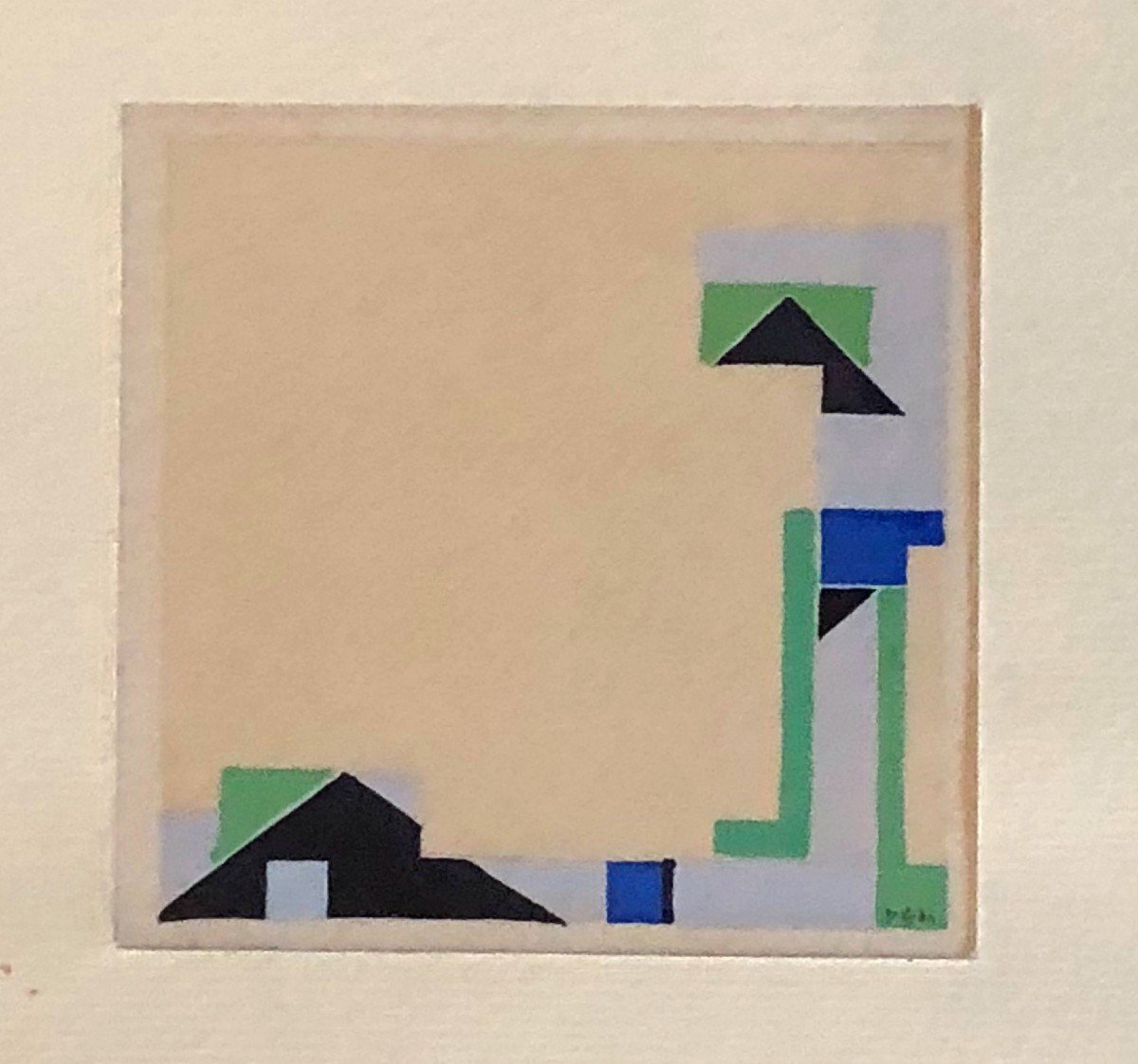 Constructivist Miniature Gouache 1960s