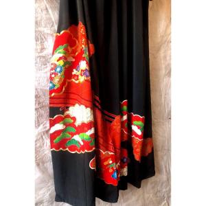 Formal Japanese Kimono With Five Kamons Circa 1960 Silk