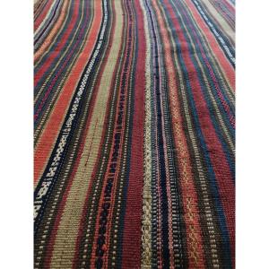 XIX Striped Caucasian Rug 