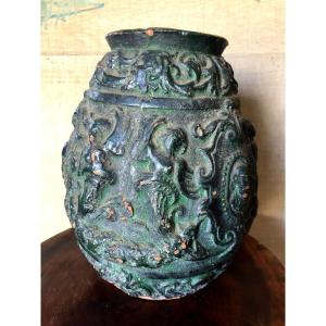 Neo-renaissance Terracotta Vase XIX