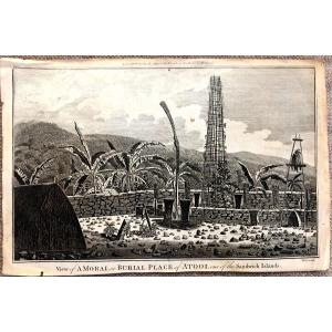 View Of An Amoral Or Burial Place At Atooi, One Of The Sandwich Islands 1778 Cook's Voyages 