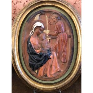 Terracotta Cameo Of The Holy Family XX