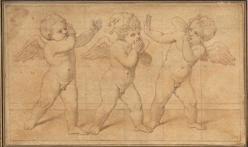 École Italienne du XVIIIe Siècle, Allégorie De La Folie sous Les Traits d'un Putti 