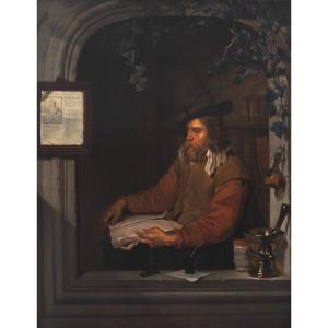 Follower Of Gabriel Metsu, The Apothecary, Also Known As The Chemist