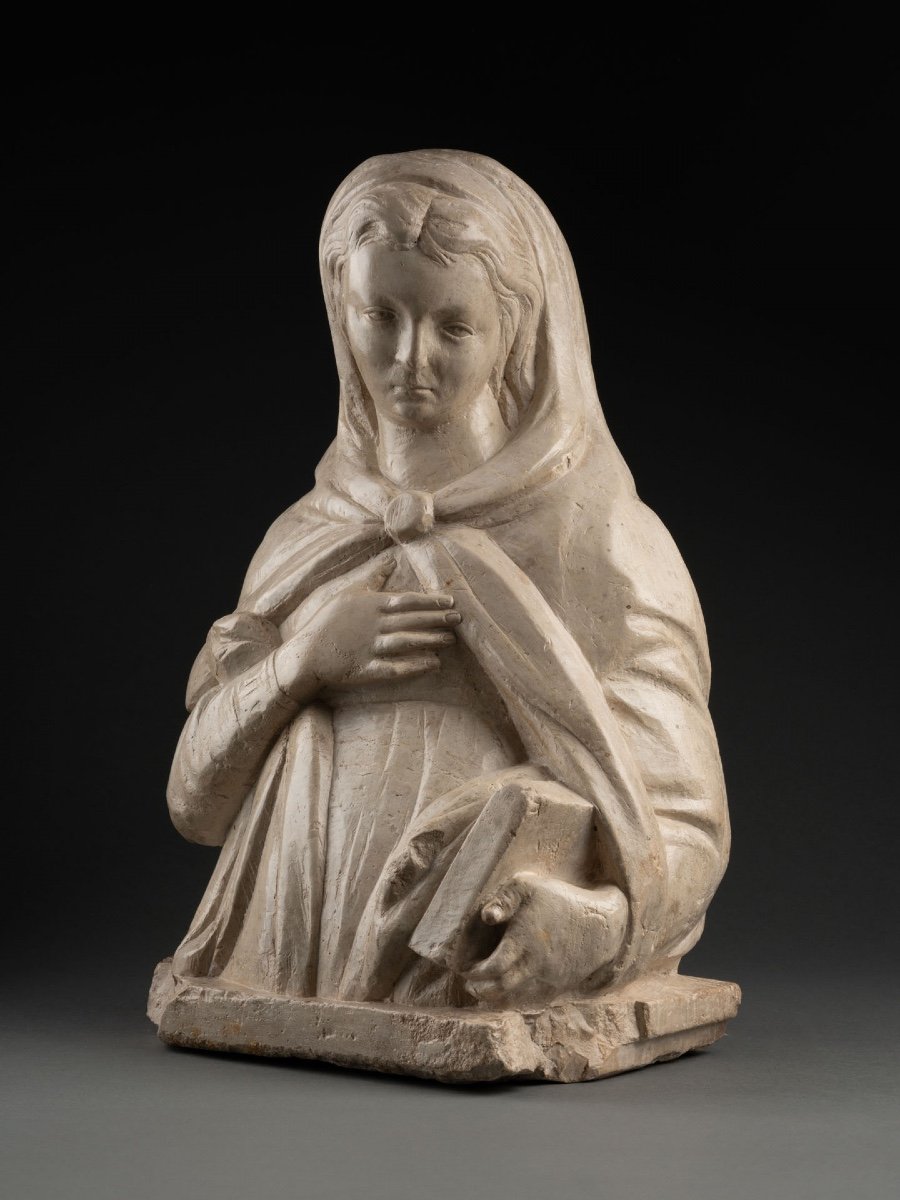 Half-bust Of A Virgin Of The Annunciation - Italy - End Of The 15th Century-photo-1
