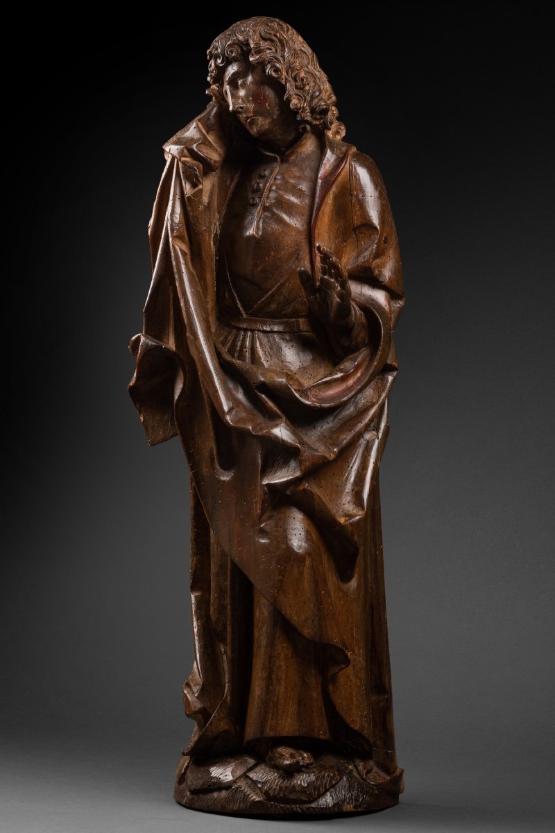 Saint John At Calvary In Wood Attributed To Daniel Mauch - Germany - Circa 1500-photo-2