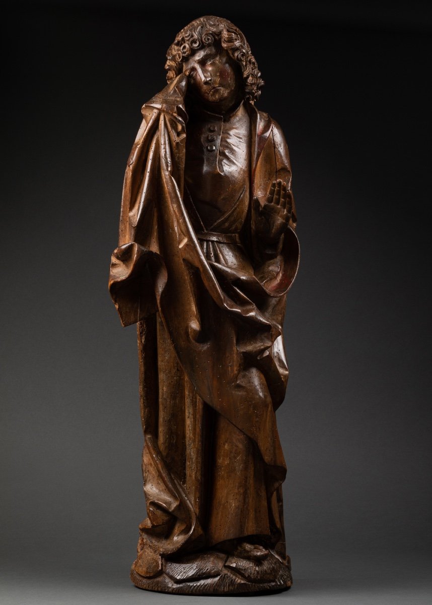 Saint John At Calvary In Wood Attributed To Daniel Mauch - Germany - Circa 1500