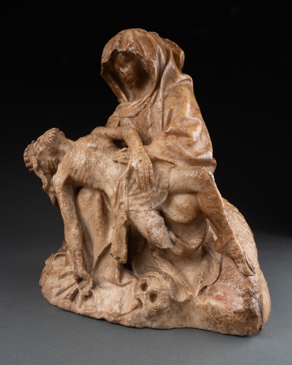 Pietà - Alabaster - Circa 1420-photo-3