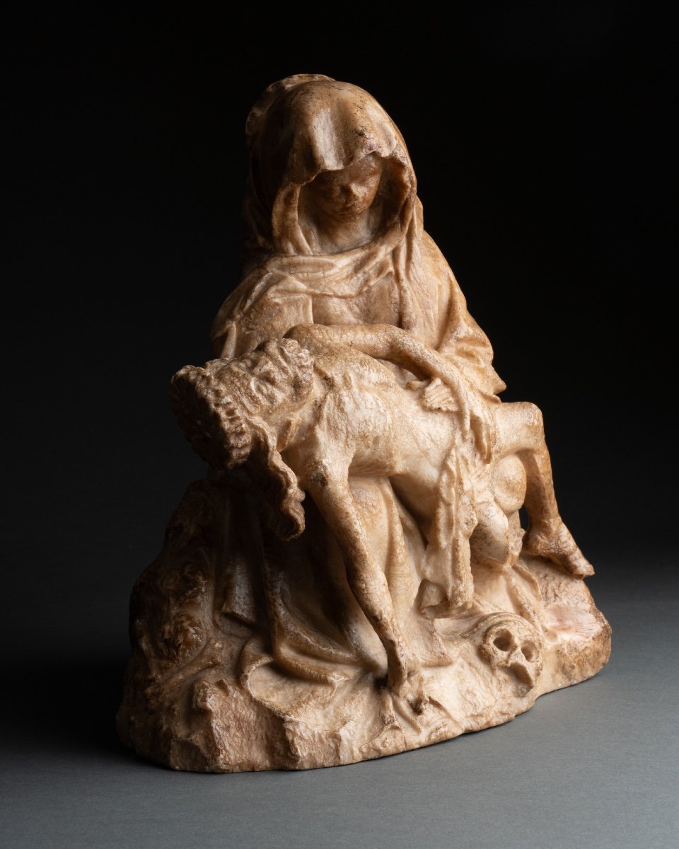 Pietà - Albâtre - Circa 1420-photo-5