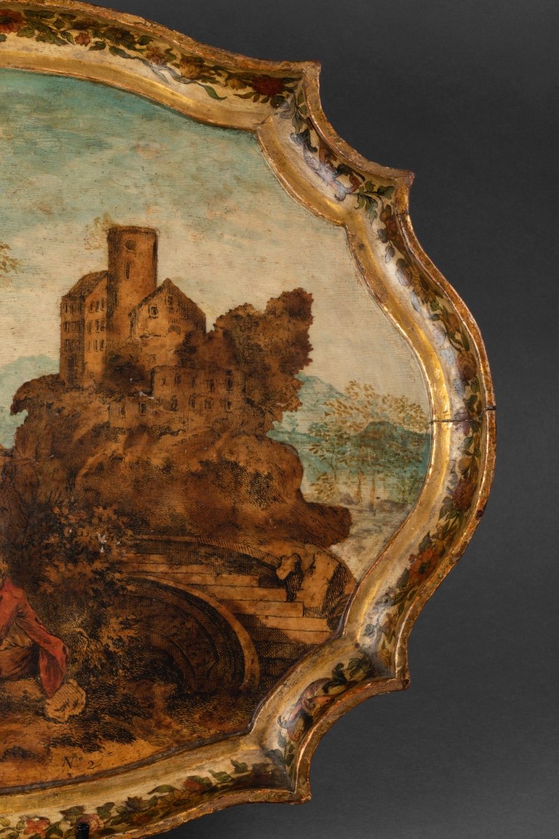 Tray In Wood And Arte Povera - The Marches, Italy - Early Eighteenth Century-photo-4