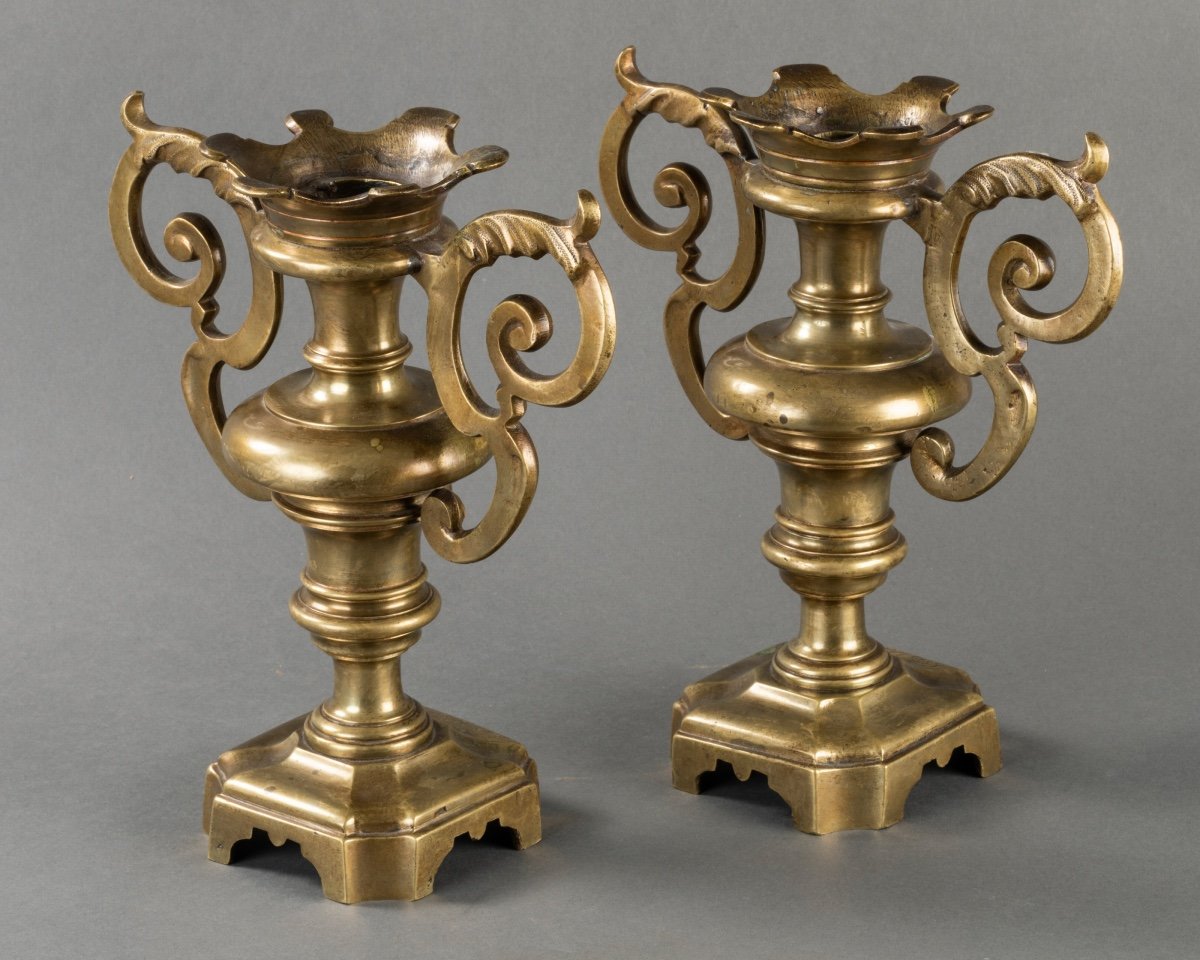 Pair Of Decorative Elements - Italy - XVIIth Century-photo-4