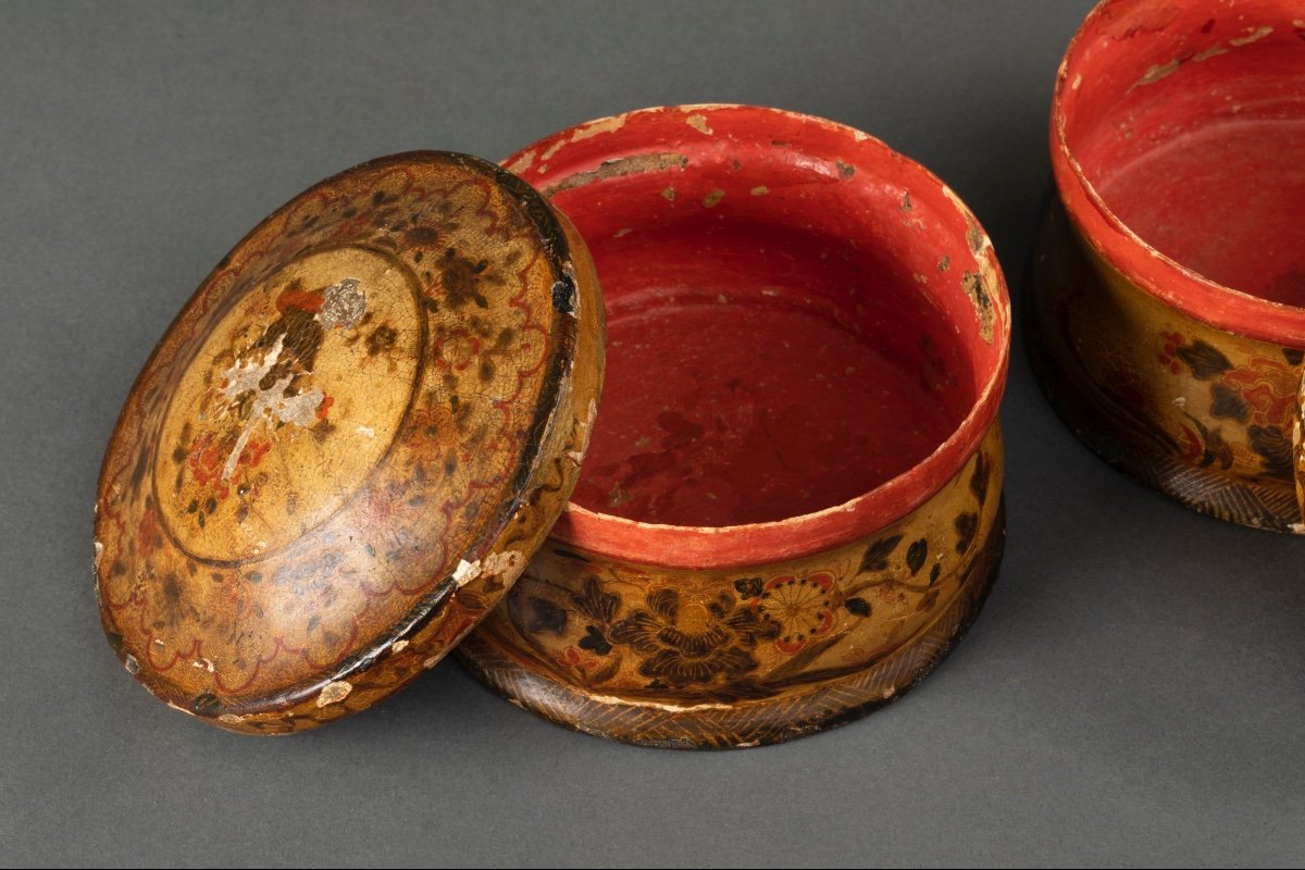 Pair Of Boxes In Cartapesta - Italy - Early Eighteenth Century-photo-3