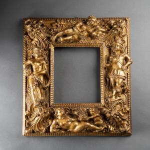 4 Seasons Frame - Golden Wood - Italy (florence) - Circa 1600