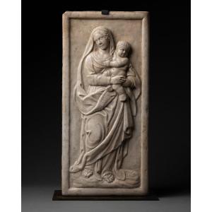 Virgin And Child In Bas-relief - Italy - 16th Century