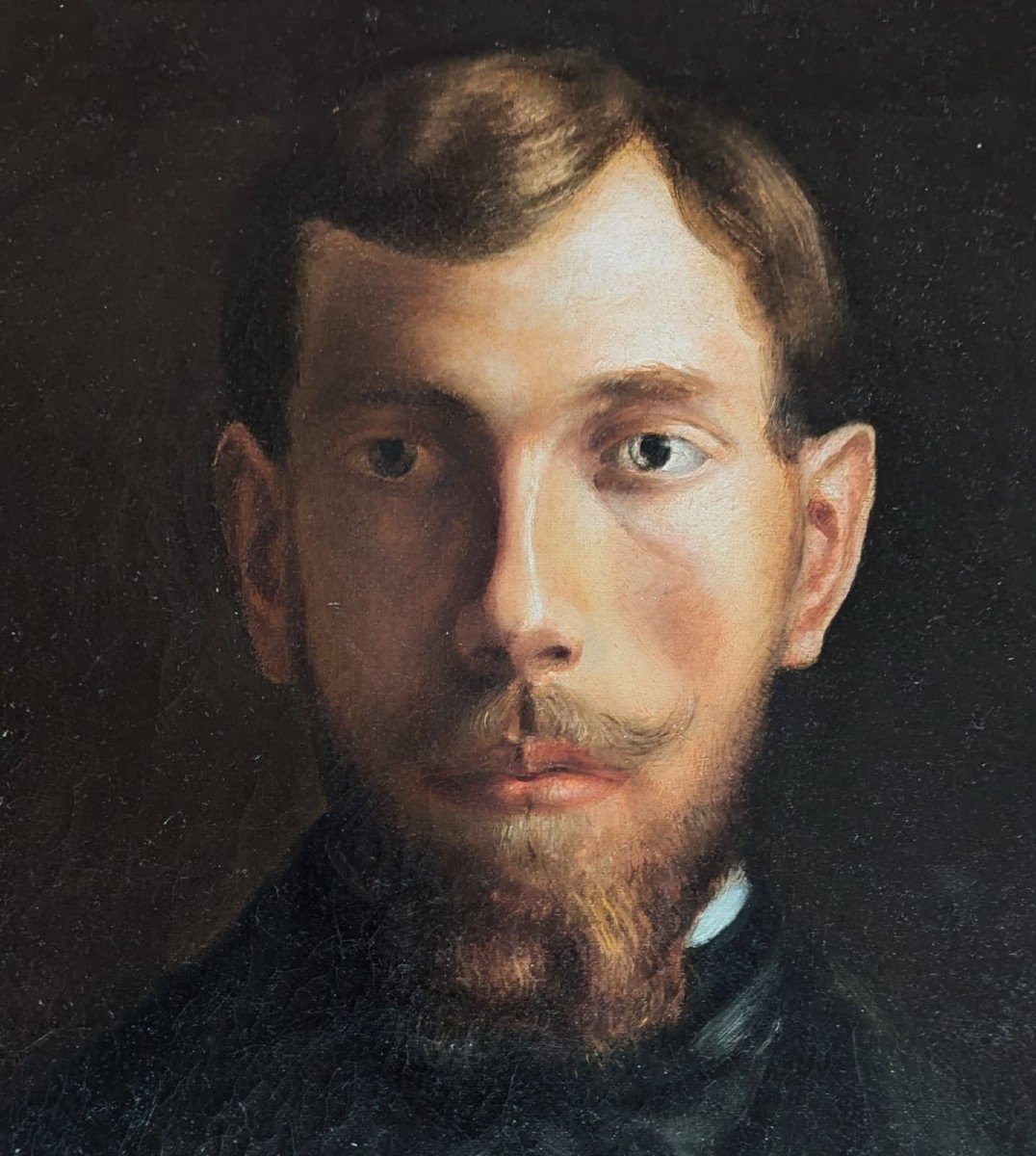 French School Of The Second Half Of The 19th Century, Portrait Of A Man, Oil On Canvas-photo-1