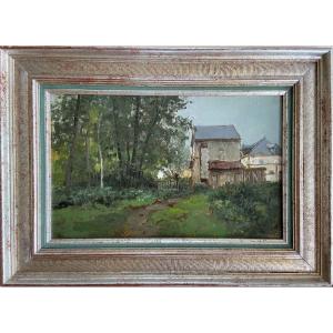 Louis Rémy Matifas, Le Hameau, Huile Sur Carton