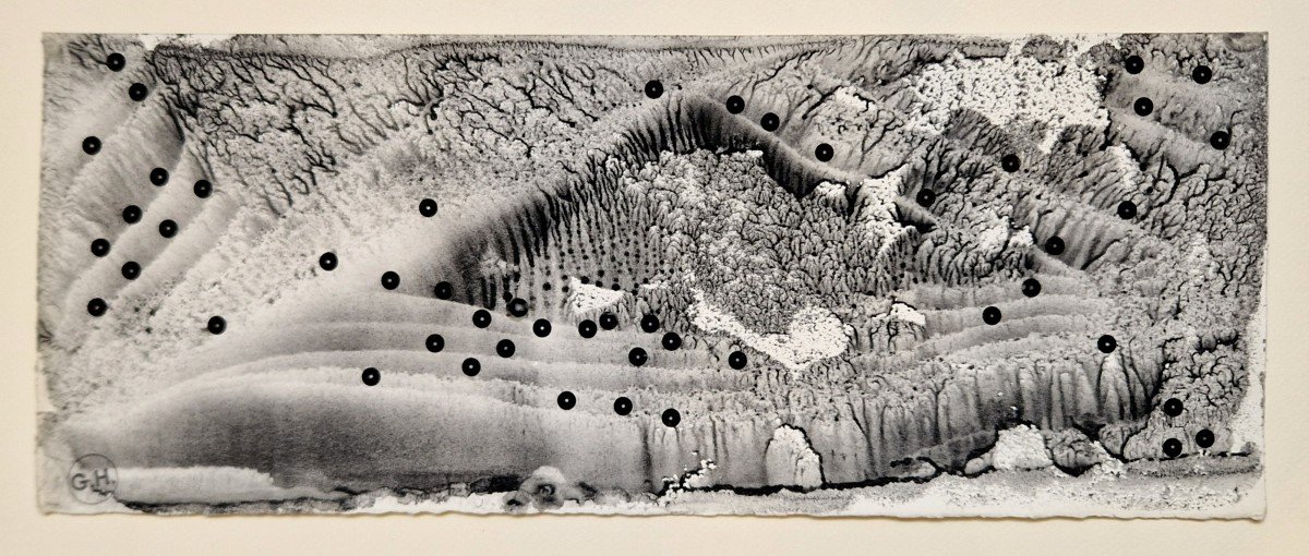 Georges Hugnet 1904-1974 Paysage Surréaliste Encre, Lavis Et Collage