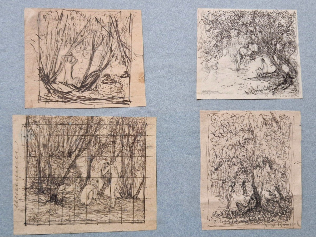 Ker Xavier Roussel 1867-1944 Four Pen Drawings-photo-2