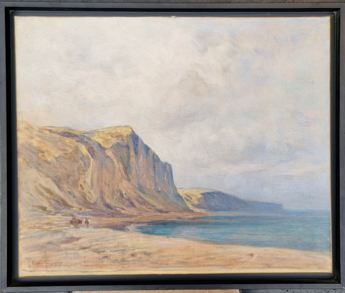 Georges Ricard-cordingley 1873-1939 Cliffs On The Coasts Of Boulogne Oil On Canvas