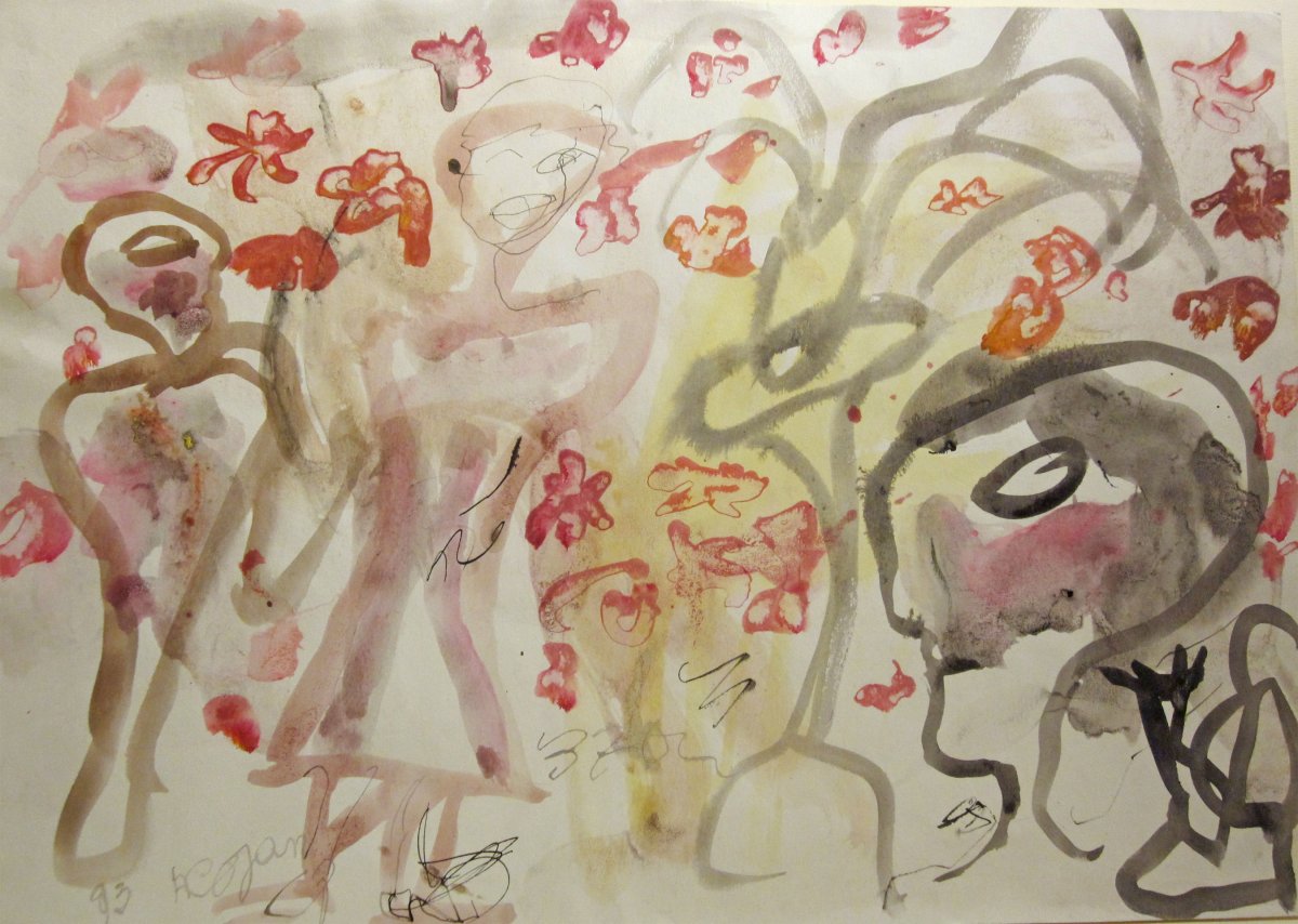 Aurel Cojan 1914-2005 The Dancers Watercolor