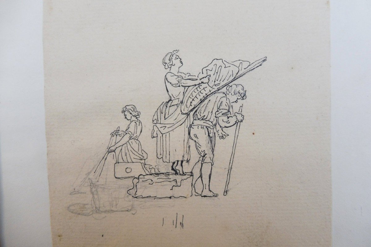 Jean-jacques Le Barbier The Elder 1738-1826 Album Of Drawings-photo-2