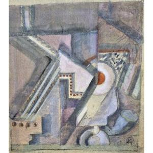 Albert Coste 1895-1985 Abstract Composition Gouache