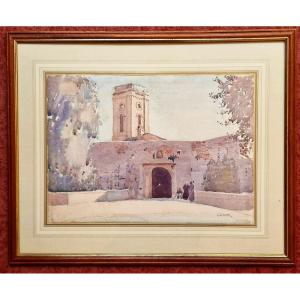 Robert H Munro Born 1886 Chevet Of The Basilica Of San Miniato Al Monte In Florence Watercolour