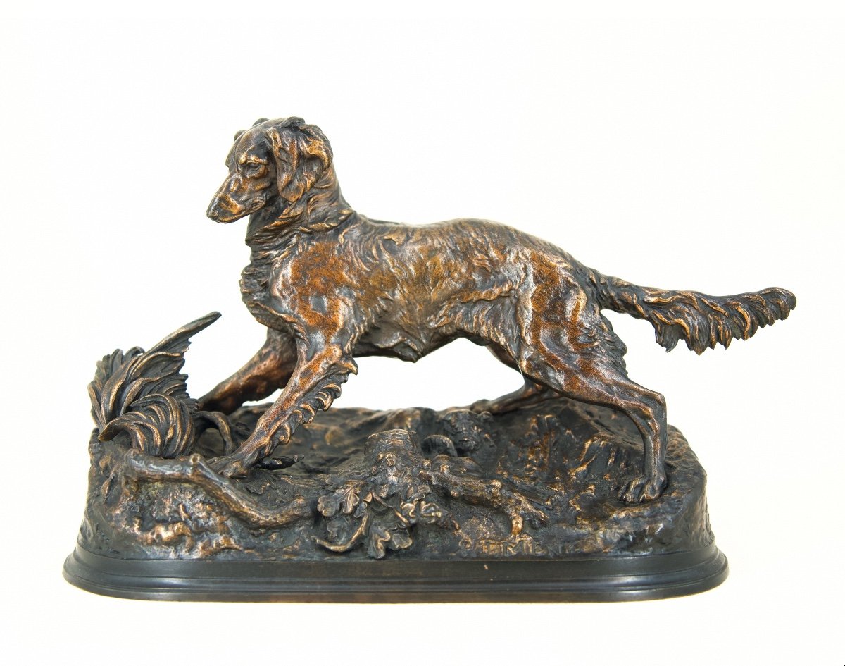 Chien épagneul (Sylphe) - Bronze de Pierre-Jules Mêne (1810 - 1879)