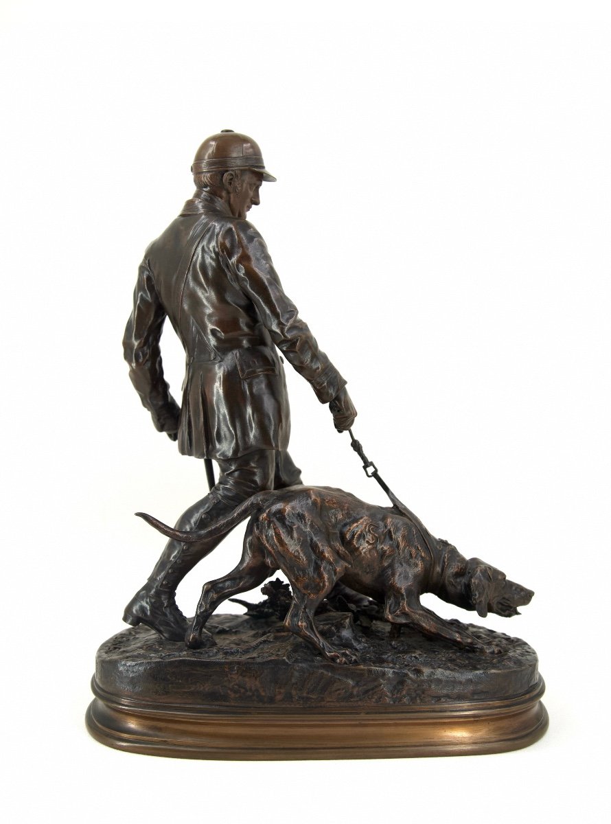 Valet De Limier - Bronze By Pierre-jules Mêne (1810 - 1879)-photo-2