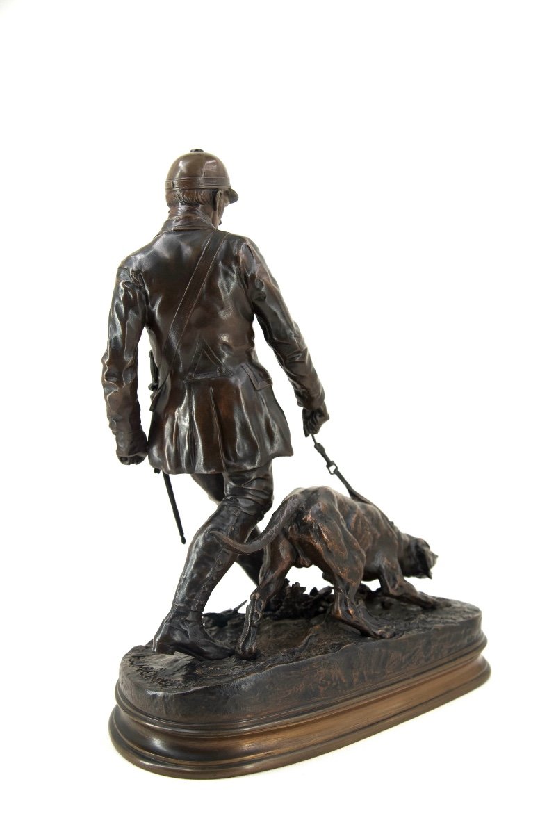 Valet De Limier - Bronze By Pierre-jules Mêne (1810 - 1879)-photo-3