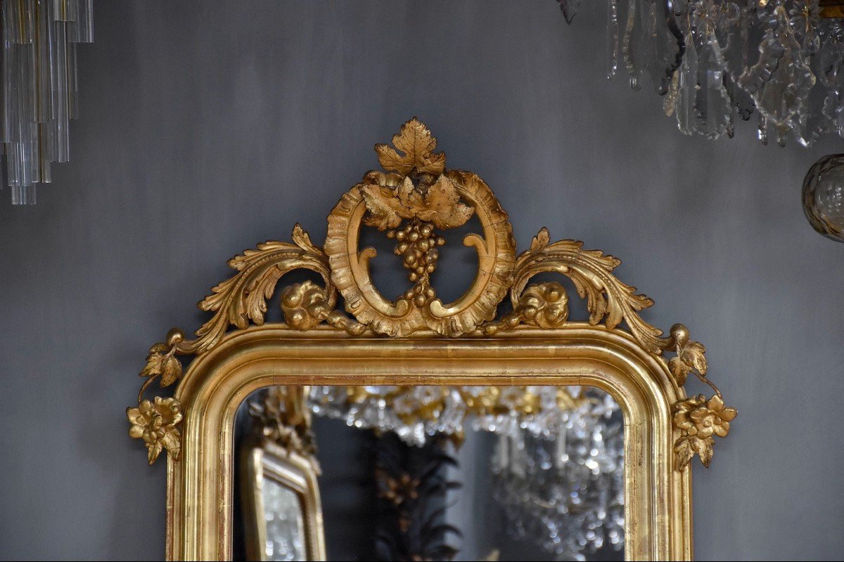 19th Century Gold Leaf Mirror Louis-philippe-photo-2