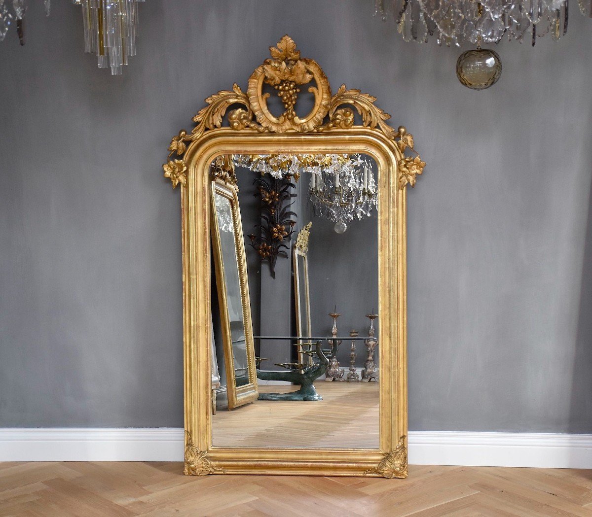 19th Century Gold Leaf Mirror Louis-philippe