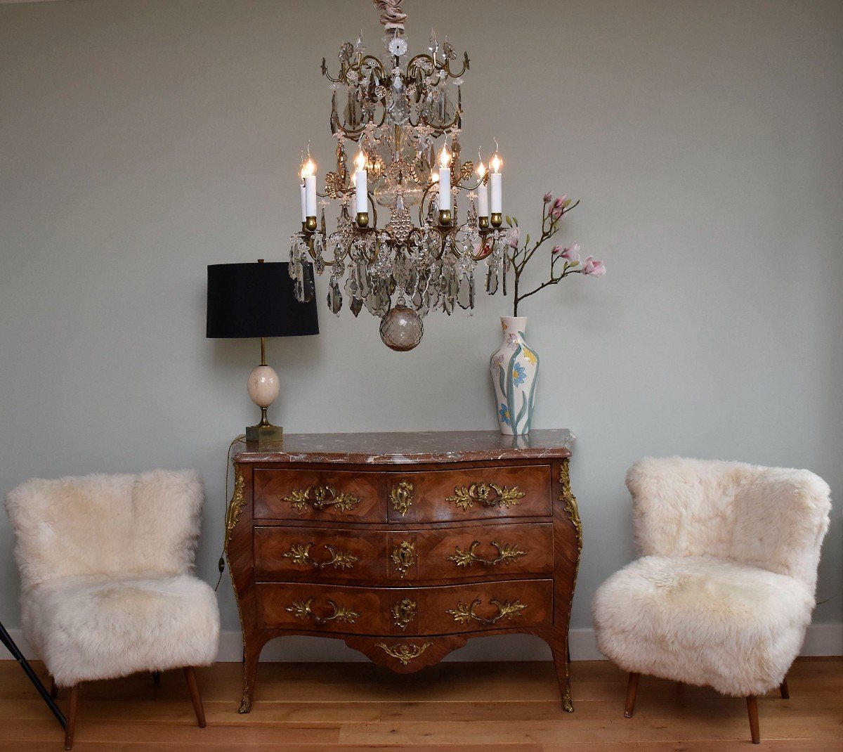 Lustre En Cristal Rococo Style-photo-2