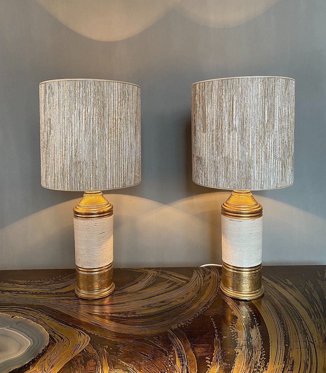 Pair Of Ceramic Table Lamps By Bitossi