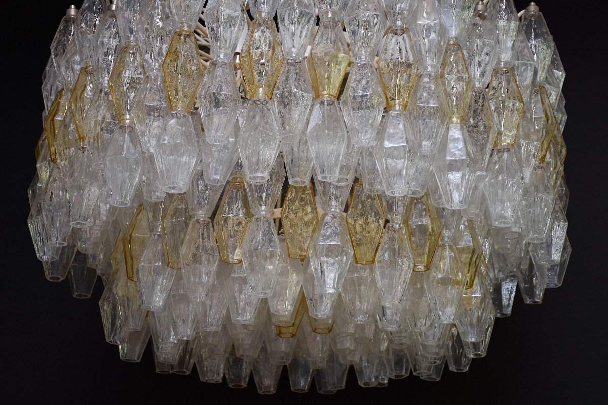 Mid-century Murano Chandelier 'poliedri'  By Carlo Scarpa For Venini -photo-1