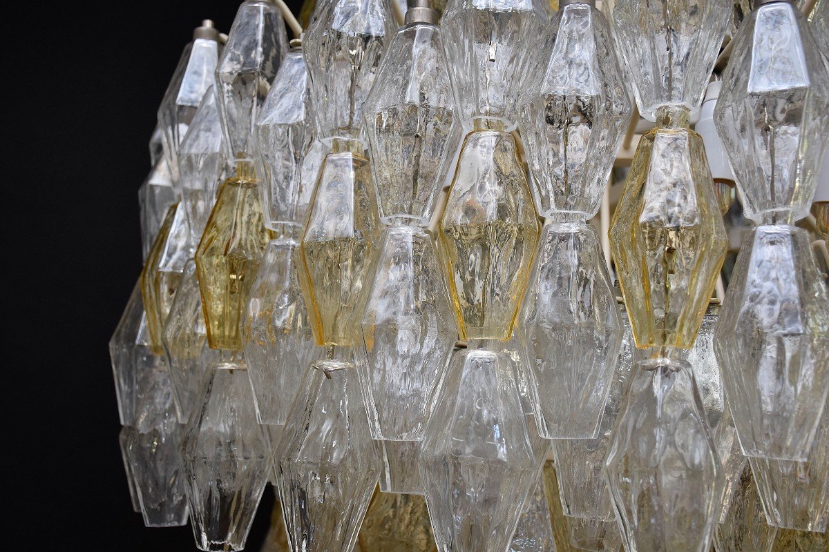 Mid-century Murano Chandelier 'poliedri'  By Carlo Scarpa For Venini -photo-5