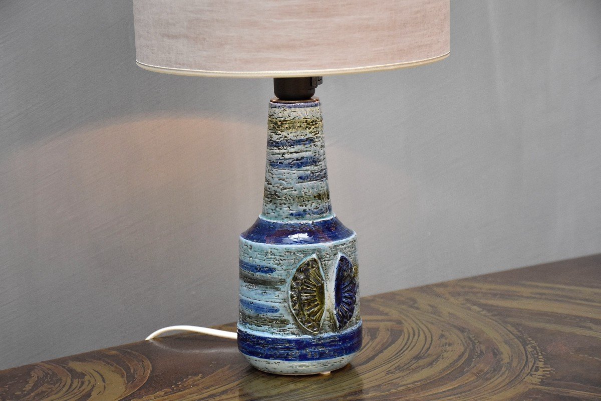 Lampe De Table En Céramique Italienne Conçue Par Bitossi.-photo-4