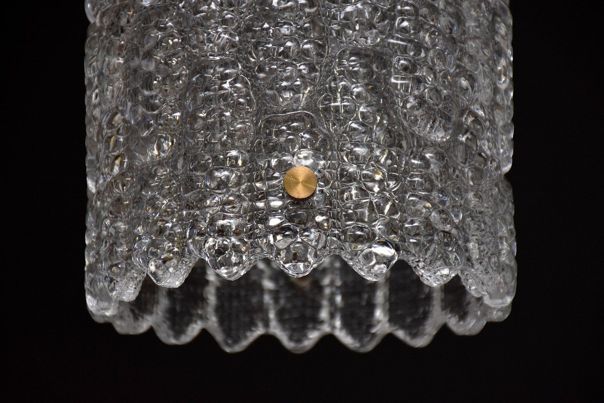 Lampe En Verre Et Laiton Du Milieu Du Siècle Par Carl Fagerlund-photo-1