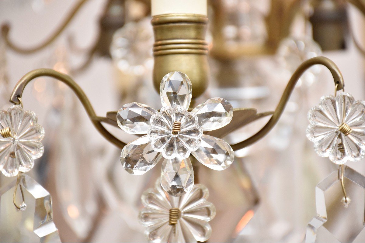 French Bronze And Crystal Chandelier -photo-1