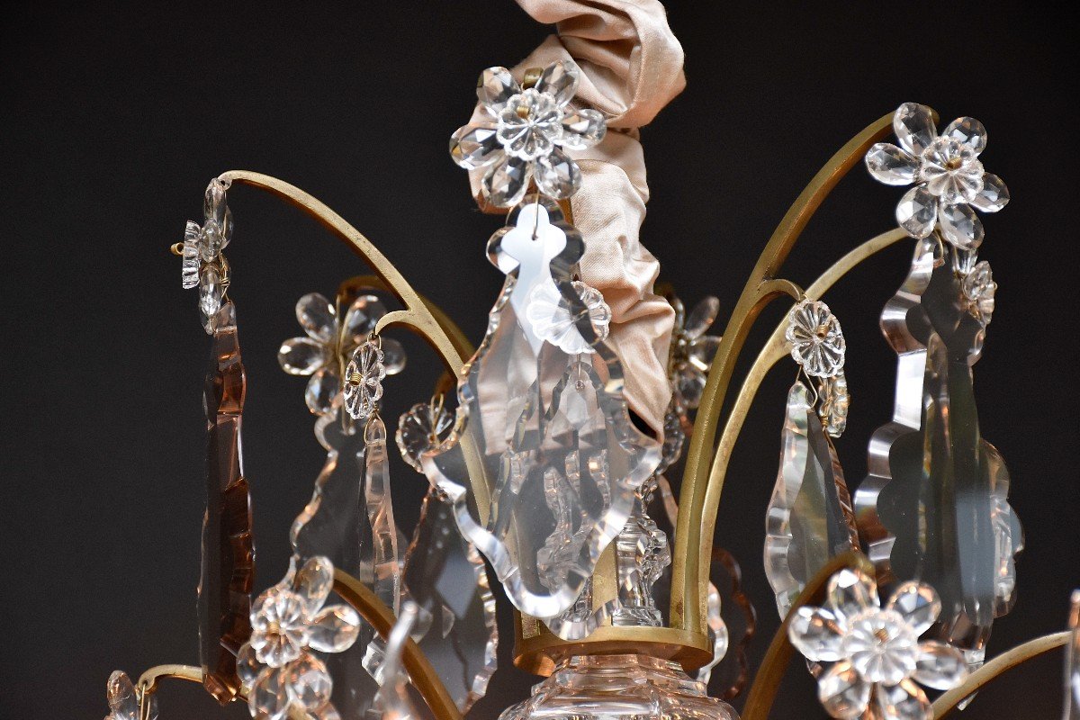 Louis XV Style Bronze And Crystal Chandelier -photo-3