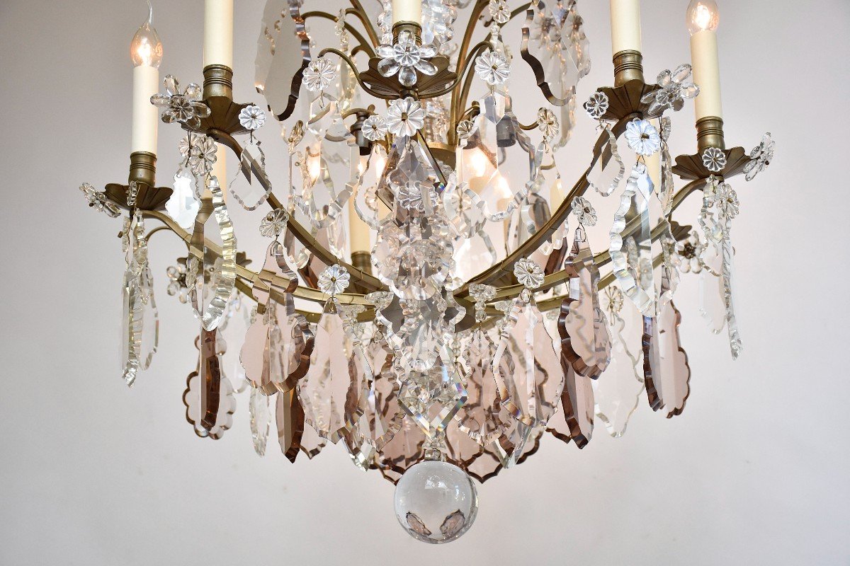 Louis XV Style Bronze And Crystal Chandelier -photo-2