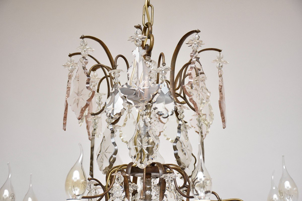 Lustre En Cristal De Style Rococo Du Début Du 20e Siècle-photo-1