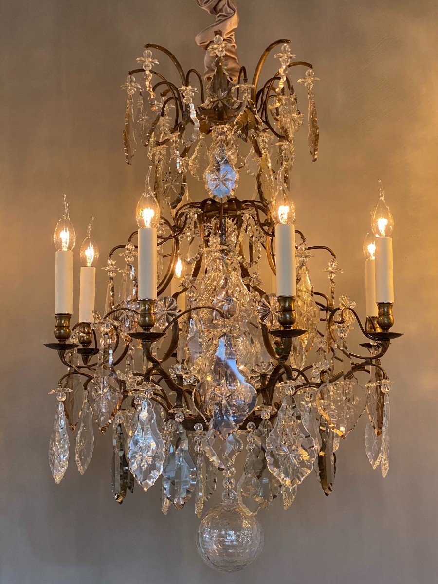 Lustre En Cristal De Style Rococo Du Début Du 20e Siècle